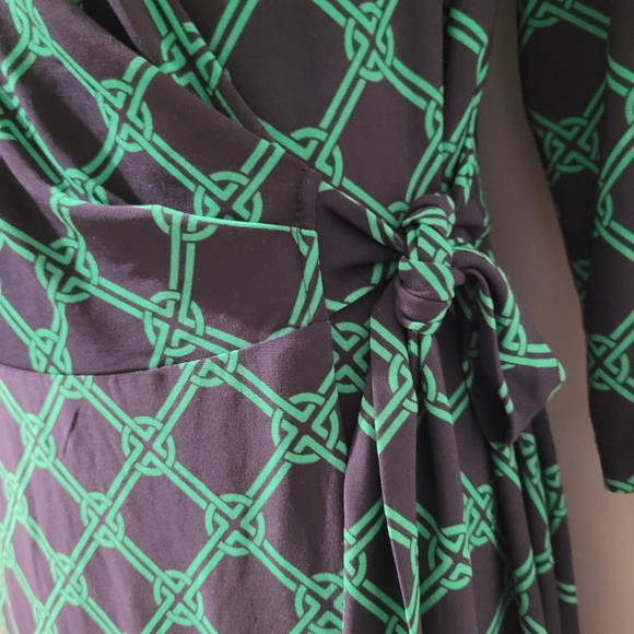 Lauren Ralph Lauren geometric pattern wrap dress sz 12 - Picture 3 of 10